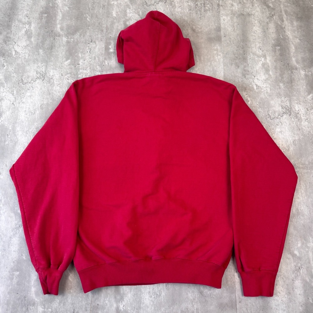 Vintage Nebraska Cornhuskers Hoodie Mens M Red Spellout College NCAA OVB 90s - Picture 5 of 8